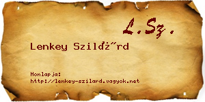 Lenkey Szilárd névjegykártya