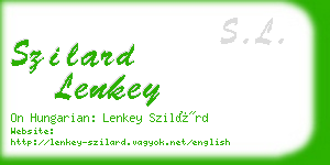 szilard lenkey business card